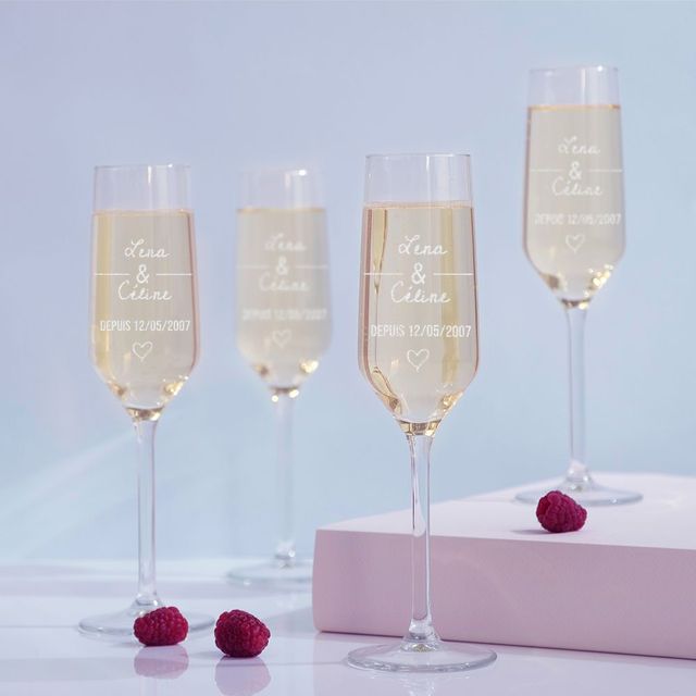 Duo de flûtes à champagne personnalisées